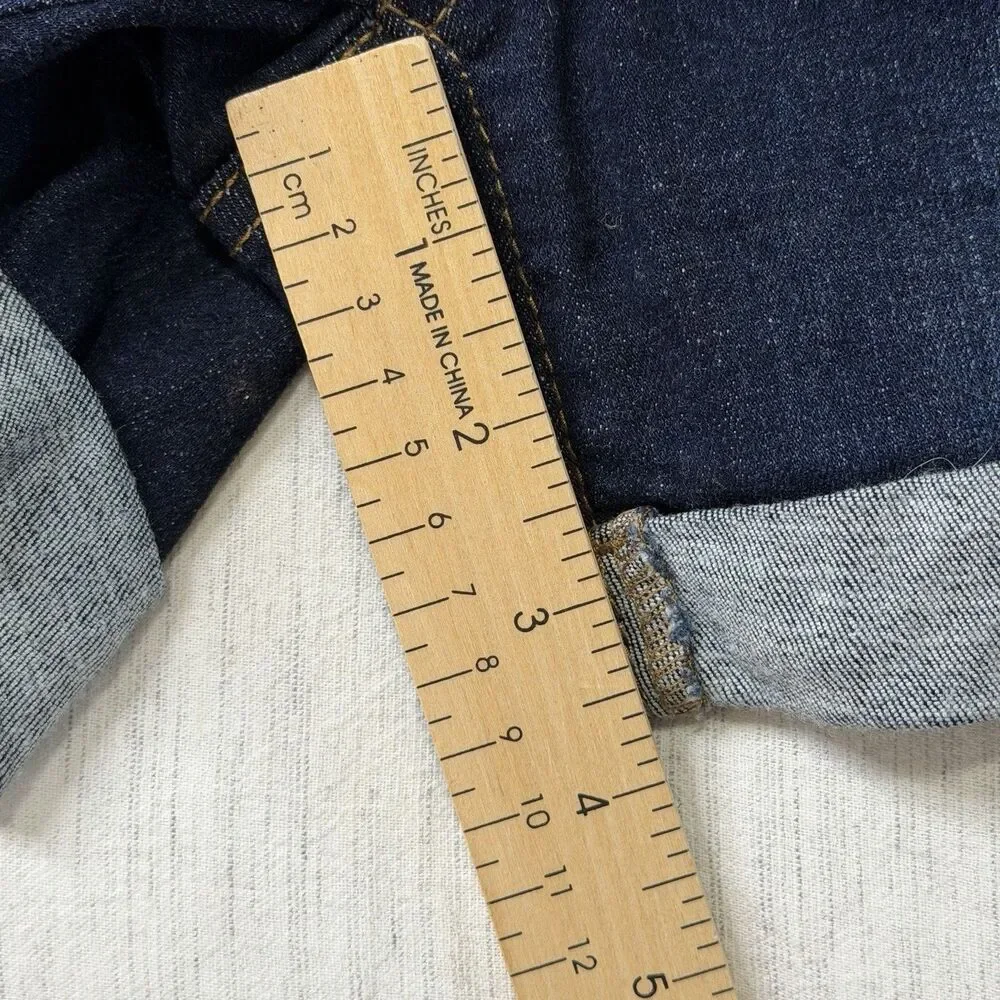 Wax Jeans Shortalls Dark‎ Blue Overalls Shorts Distressed Stretch Size 2X/3X